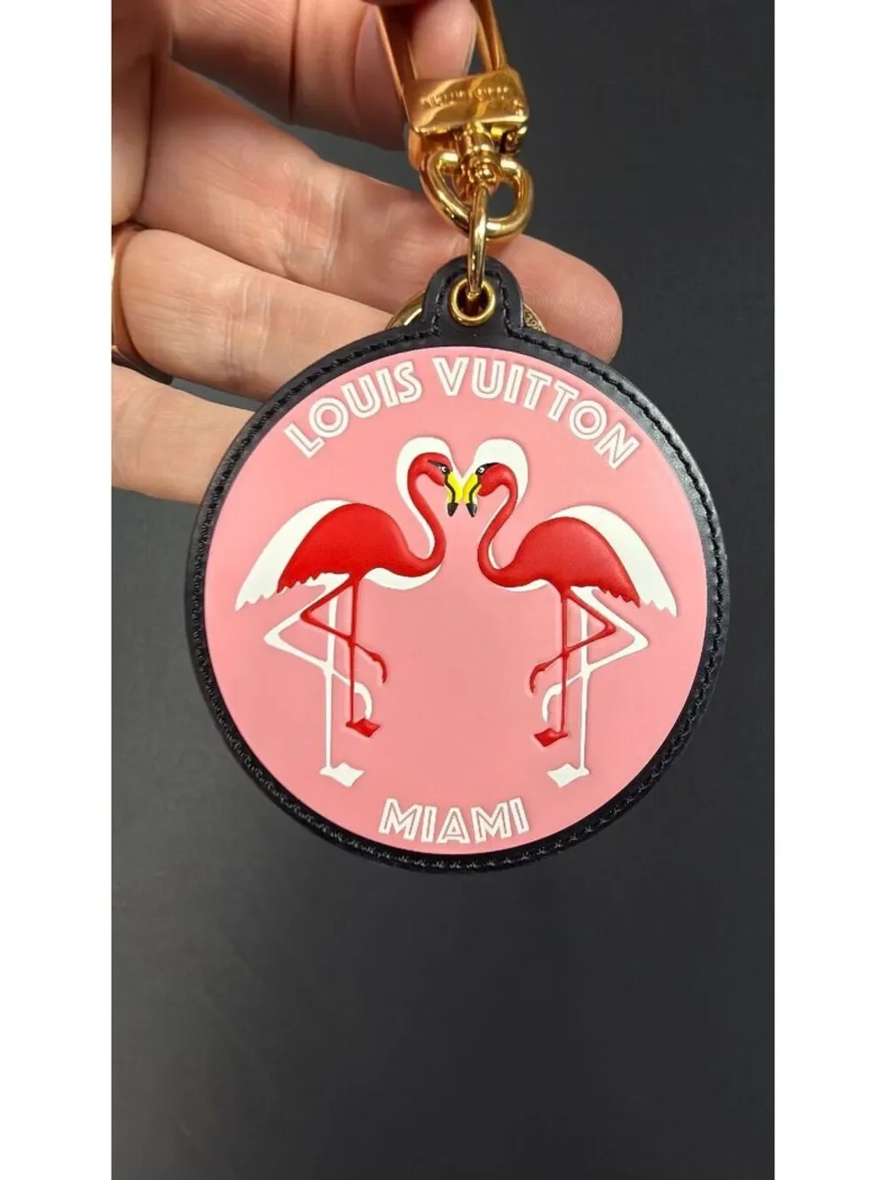 Louis Vuitton Pink Flamingo Miami Bag Charm